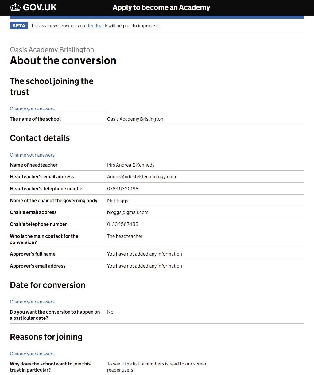 Image 1: screenshot of a list with information about the conversion